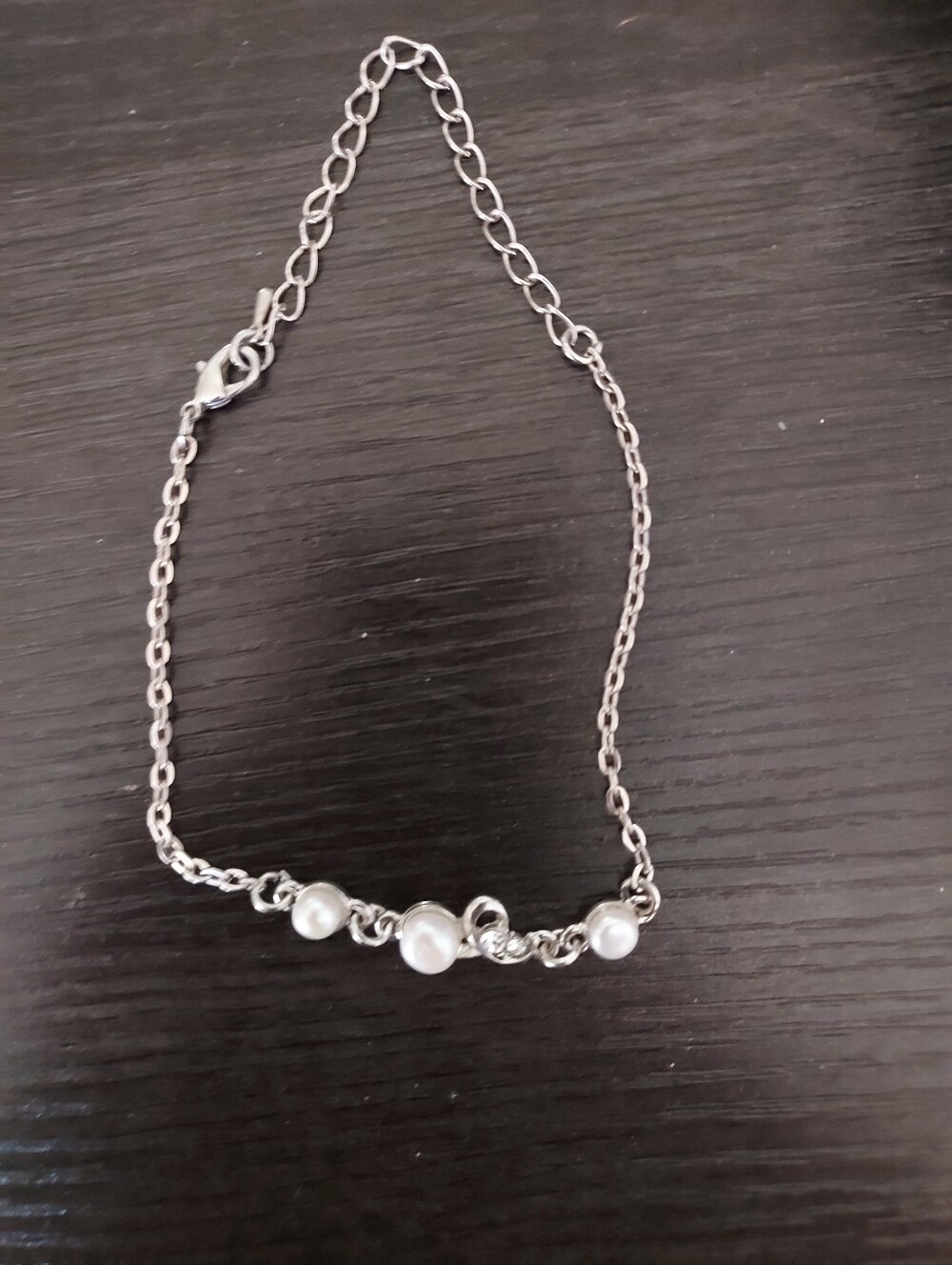 Silver Pearl Accent Bracelet for Women